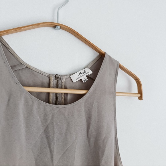 Aritzia Wilfred Sevres Blouse in Grey-Taupe - Size Small - Picture 3 of 6